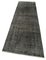 Alfombra de pasillo sobredimensionada de lana negra antigua hecha a mano, Imagen 3