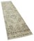 Beige Anatolian  Handmade Wool Overdyed Runner Rug 2