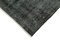 Alfombra de pasillo oriental lacada en negro de lana sobreteñida a mano, Imagen 4