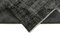 Alfombra de pasillo oriental lacada en negro de lana sobreteñida a mano, Imagen 6