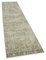 Beige Decorative Handmade Wool Overdyed Runner Rug, Image 2