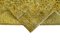 Gelber antiker handgeknüpfter Läufer aus Wolle auf Läufer-Basis 6