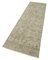 Beige Oriental Hand Knotted Wool Overdyed Runner Rug 3
