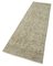 Beige Oriental Hand Knotted Wool Overdyed Runner Rug, Image 3