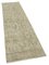 Beige Oriental Hand Knotted Wool Overdyed Runner Rug 2