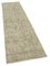 Beige Oriental Hand Knotted Wool Overdyed Runner Rug, Image 2