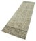 Beige Decorative Handmade Wool Overdyed Runner Rug, Image 3