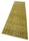 Yellow Decorative Hand Knotted Wool Overdyed Runner Rug 3