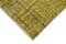 Yellow Decorative Hand Knotted Wool Overdyed Runner Rug 4