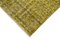 Yellow Decorative Hand Knotted Wool Overdyed Runner Rug, Image 4