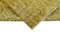 Yellow Decorative Hand Knotted Wool Overdyed Runner Rug, Image 6