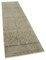 Beige Traditional Handmade Wool Overdyed Runner Rug 2