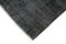 Alfombra de pasillo turquesa negra hecha a mano de lana sobreteñida, Imagen 4