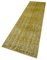 Yellow Oriental Handmade Wool Overdyed Runner Rug, Image 3