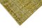 Alfombra de pasillo sobreteñida oriental de lana hecha a mano en amarillo, Imagen 4
