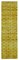 Yellow Traditional Handwoven Antique Overdyed Runner Rug, Image 1