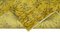 Gelber Traditioneller Handgewebter Antiker Eingefärbter Läufer Teppich 6
