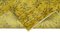 Yellow Traditional Handwoven Antique Overdyed Runner Rug, Image 6