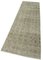 Beige Antique Handmade Wool Overdyed Runner Rug 3