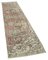 Beige Decorative Hand Knotted Wool Overdyed Runner Rug 2