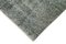 Alfombra de pasillo antigua sobreteñida tradicional gris tejida a mano, Imagen 4