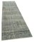 Grey Turkish Handwoven Antique Overdyed Runner Rug, Image 2