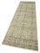 Beige Traditional Handmade Wool Overdyed Runner Rug 3