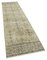 Beige Traditional Handmade Wool Overdyed Runner Rug 2