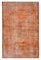 Orange Oriental Hand Knotted Wool Large Overdyed Rug 1