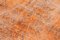 Alfombra oriental naranja tejida a mano antigua sobreteñida en lana, Imagen 5