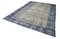 Blue Oriental Handmade Wool Large Overdyed Carpet 3