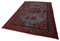 Roter Handgewebter Antiker Überfärbter Teppich 3