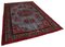 Roter Handgewebter Antiker Überfärbter Teppich 2