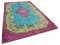 Vintage Multicolor Handwoven Carved Overdyed Rug, Image 2