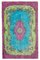 Vintage Multicolor Handwoven Carved Overdyed Rug 1