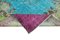 Mehrfarbiger antiker handgewebter überfärbter Teppich 6