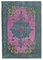 Pink Antique Handwoven Carved Overdyed Rug, Image 1