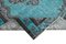 Tapis Turquoise Antique Tissé à la Main Sculpté 6