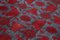 Roter Anatolischer Handgeknüpfter Überfärbter Teppich aus Wolle 5