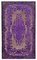 Vintage Purple Hand Knotted Wool Overdyed Rug, Image 1
