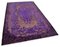 Vintage Purple Hand Knotted Wool Overdyed Rug 2