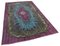 Purple Antique Handwoven Carved Over dyed Rug 2