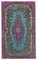 Purple Antique Handwoven Carved Over dyed Rug 1