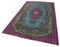 Purpurner antiker handgewebter überfärbter Teppich 3