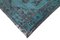 Orientalischer Handgewebter Gewebter Überfärbter Teppich in Blau 4