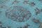 Alfombra oriental oriental texturizada azul tejida a mano, Imagen 5