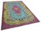 Vintage Pink Hand Knotted Wool Overdyed Rug 2