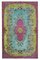 Vintage Pink Hand Knotted Wool Overdyed Rug, Image 1