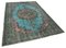 Grauer antiker handgewebter überfärbter Teppich 2