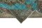 Grauer antiker handgewebter überfärbter Teppich 6